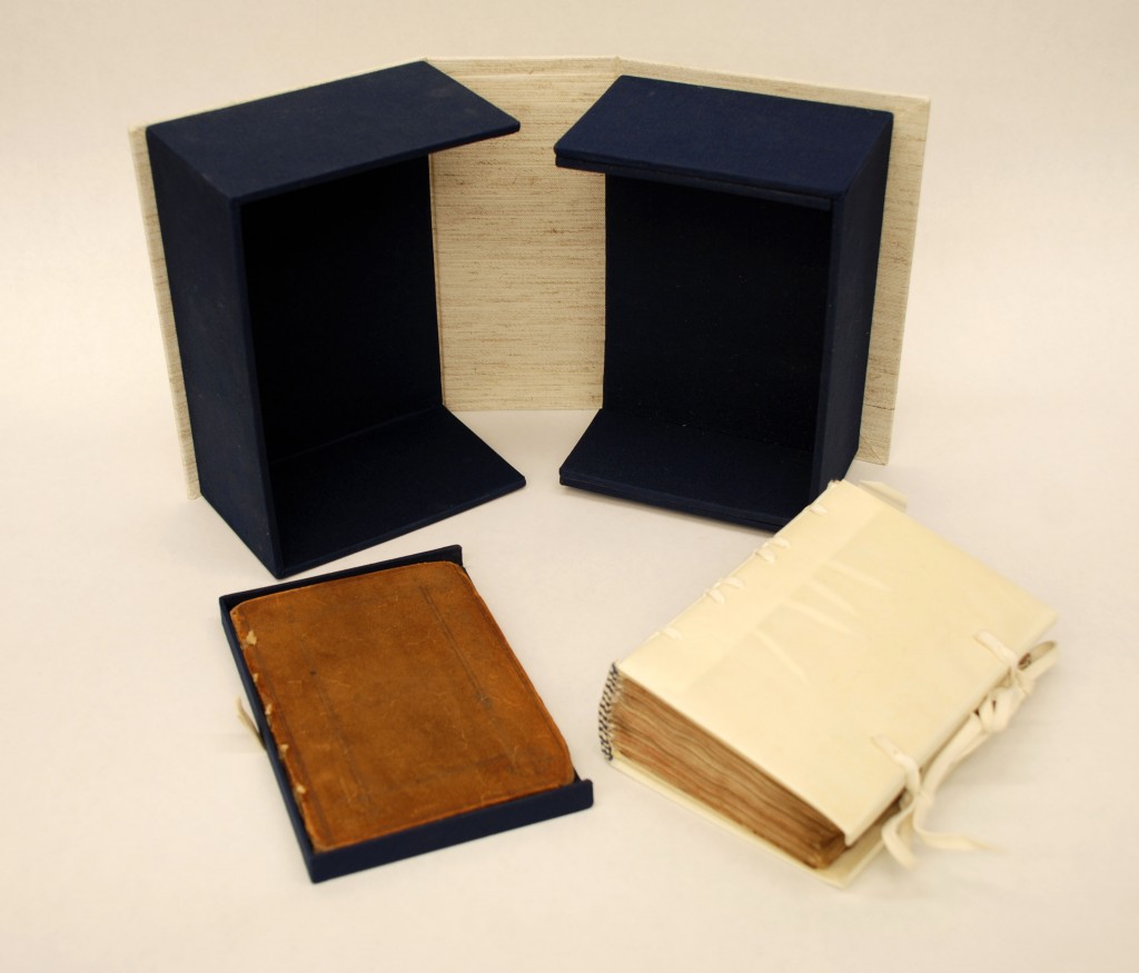 Clamshell box open with drawer open