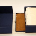Clamshell box with drawer open