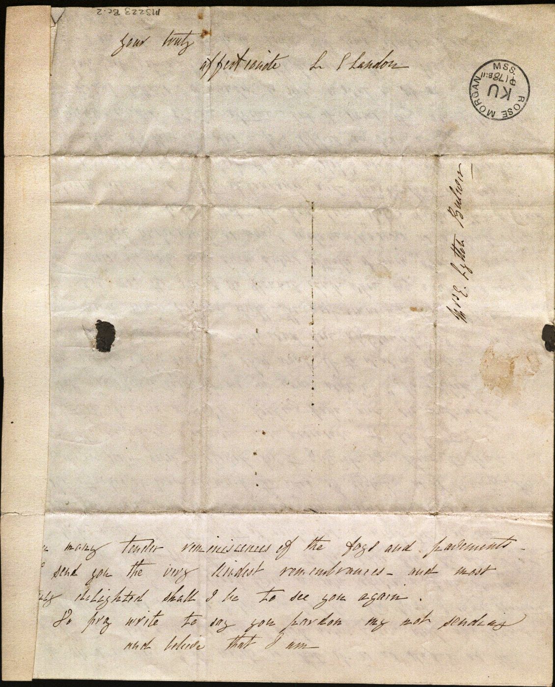 Image of Letter from L. E. L.  to Mrs. Bulwer, page 4