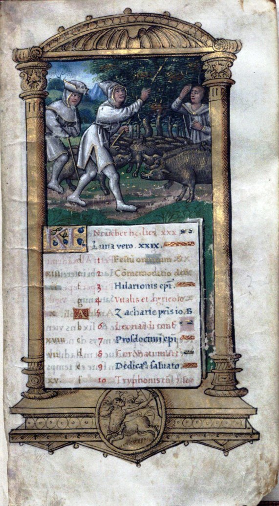Image of Leaf from Calendar for November. France, vellum, ca. 1520?