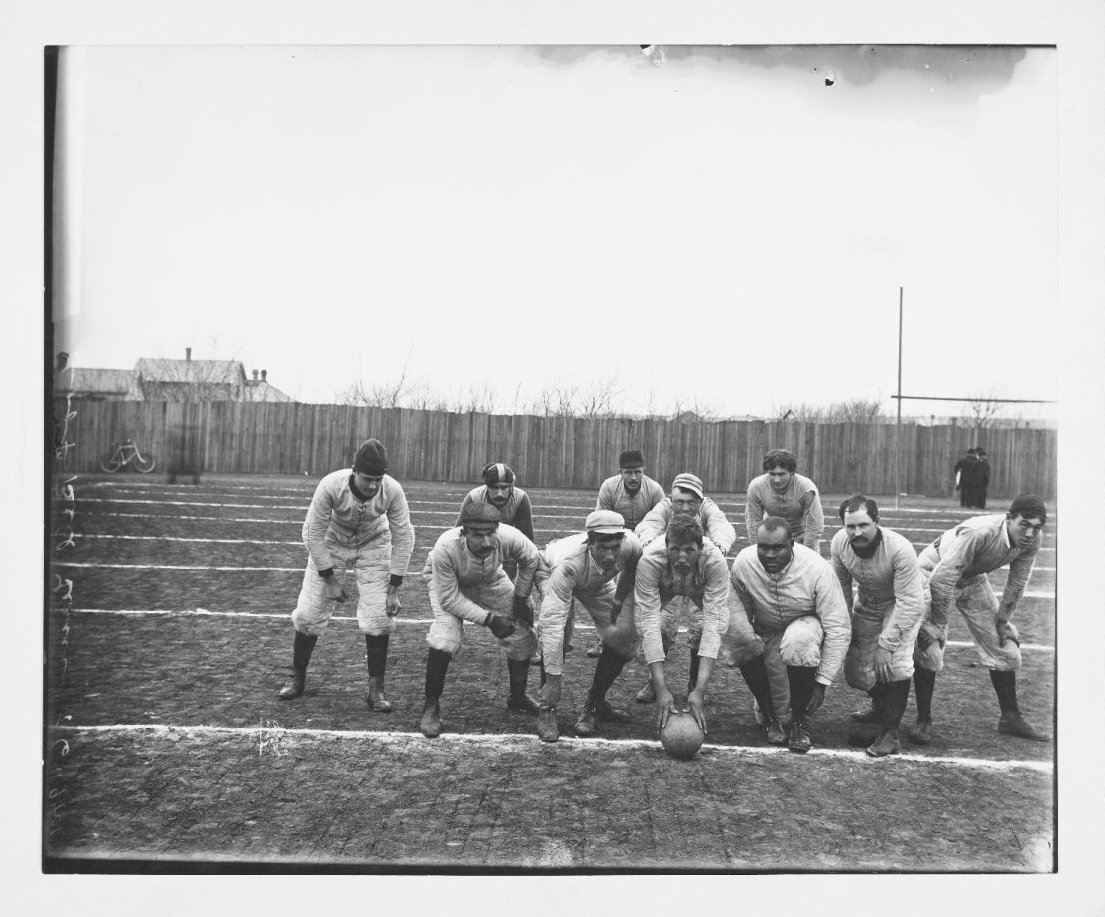 Image of Football Team Thanksgiving Day, Fort Riley.  1896.