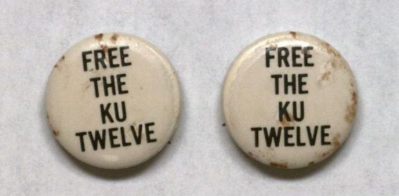 Image of "Free the KU Twelve" buttons