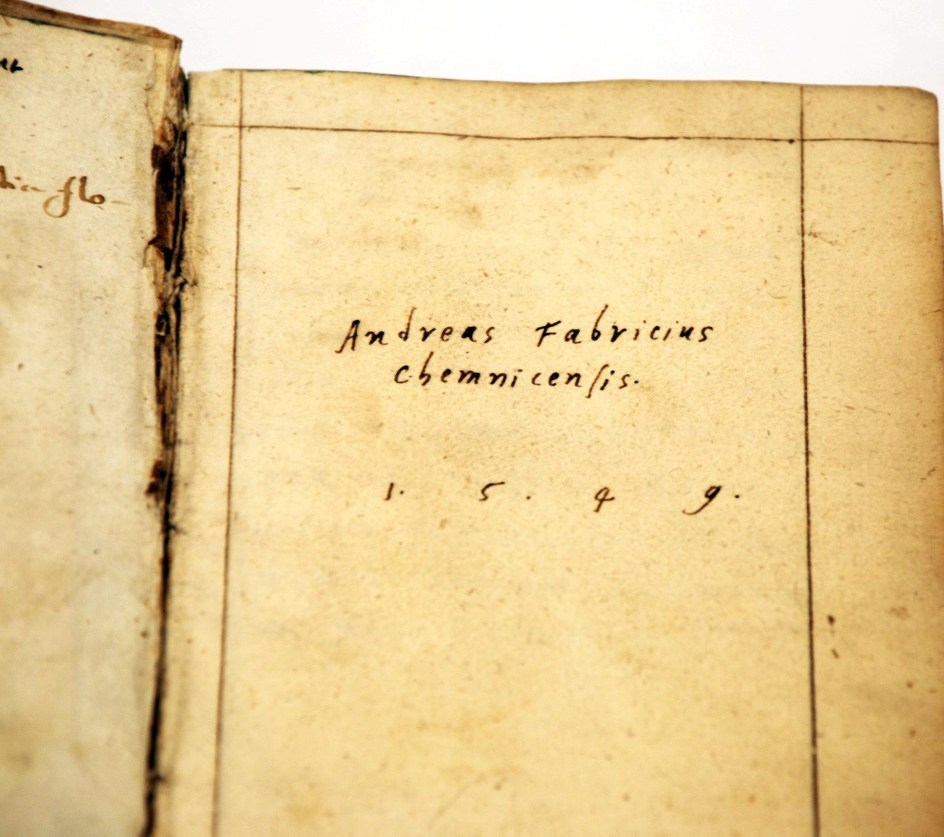 Photograph of MS B38: (later) title page for manuscript