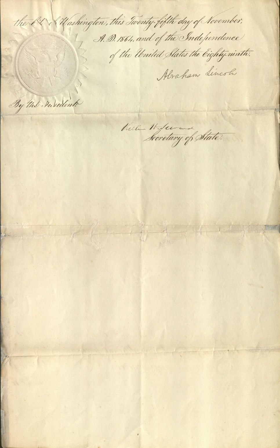 Photograph of Lincoln Pardon of Gordon Lafitte (p. 2)