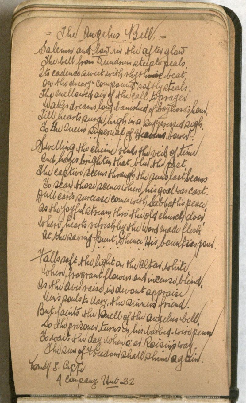 Page containing the poem "The Angelus Bell"
