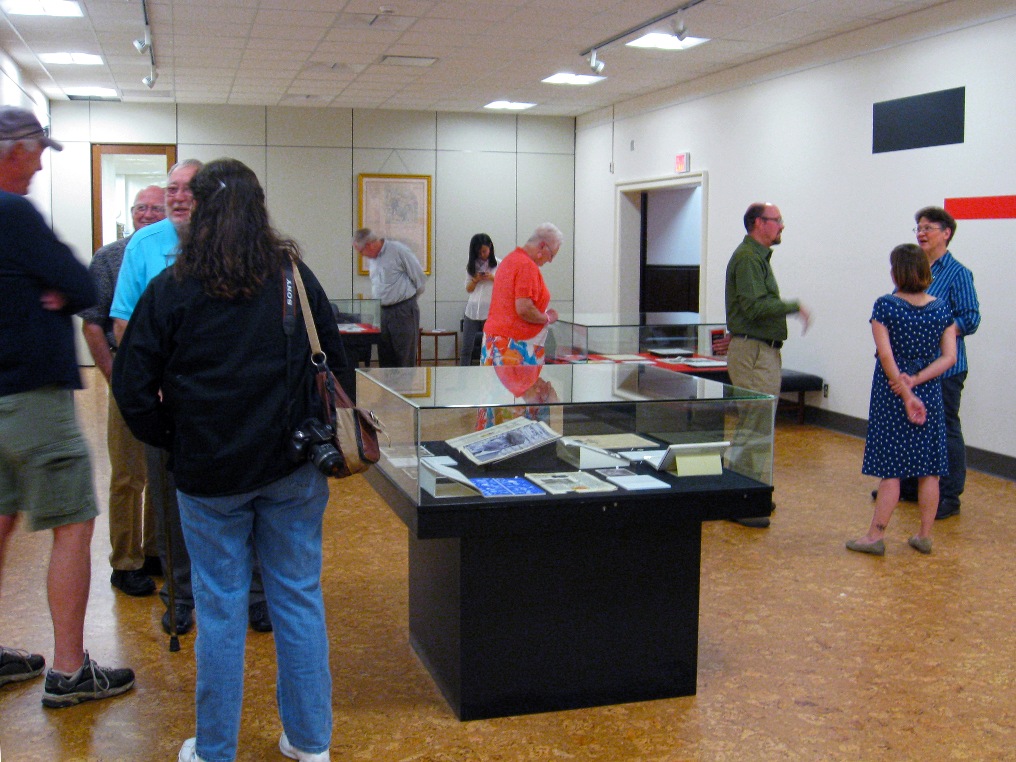 Photograph of visitors at the River City Rebels exhibition opening