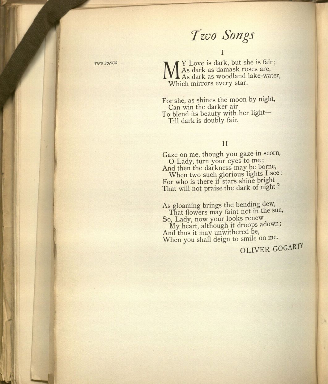 Image of "Two Songs" by Oliver St. John Gogarty