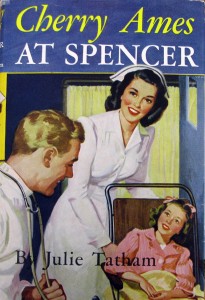 Cover of Cherry Ames at Spencer, by Julie Tatham, 1949.