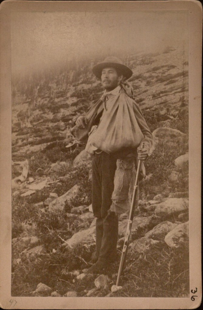 Photograph of E. C. Franklin. Top of Windy Gulch, 1889 [1891?]. 