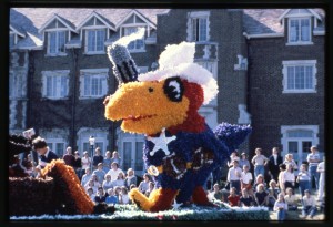 Photograph of a homecoming float.