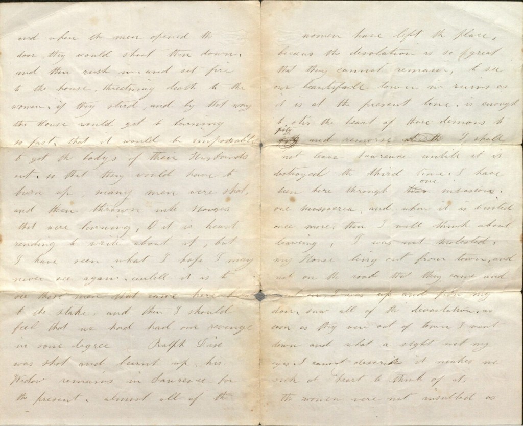 Image of the second page of a letter, Elizabeth Crittenden to her brother, September 22, 1863