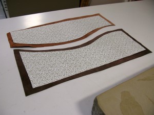 Cut out pieces of leather