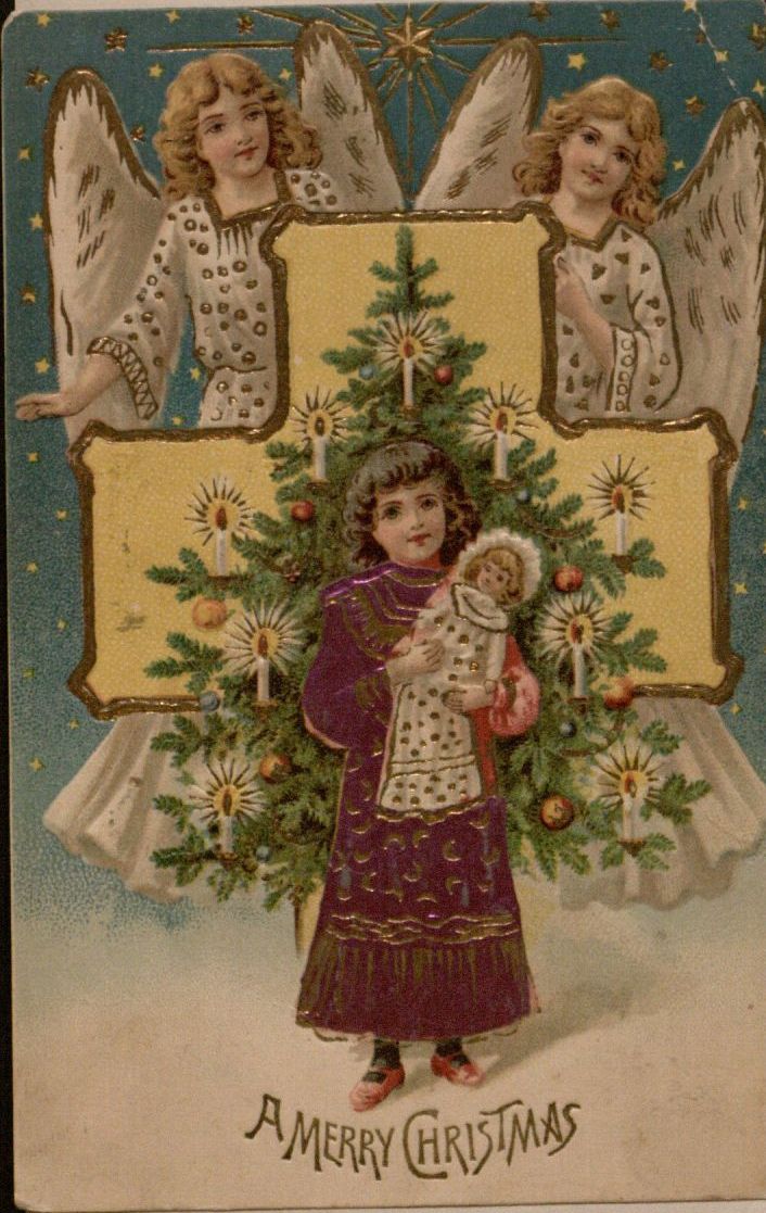"A Merry Christmas"; Christmas postcard 1903
