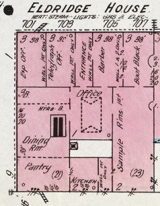 Eldridge House from Sanborn map