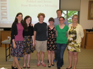 Conservation Services staff and students at bookbinding workshop