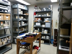 Photograph of University Archives artifacts room