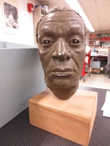 Photograph of a bust of Moses Gunn