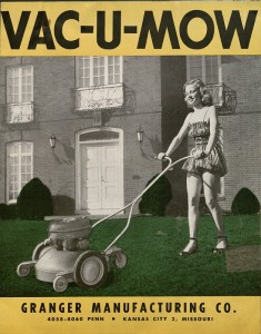 Vac-U-Mow advertising brochure, Granger Manufacturing Company, page 1