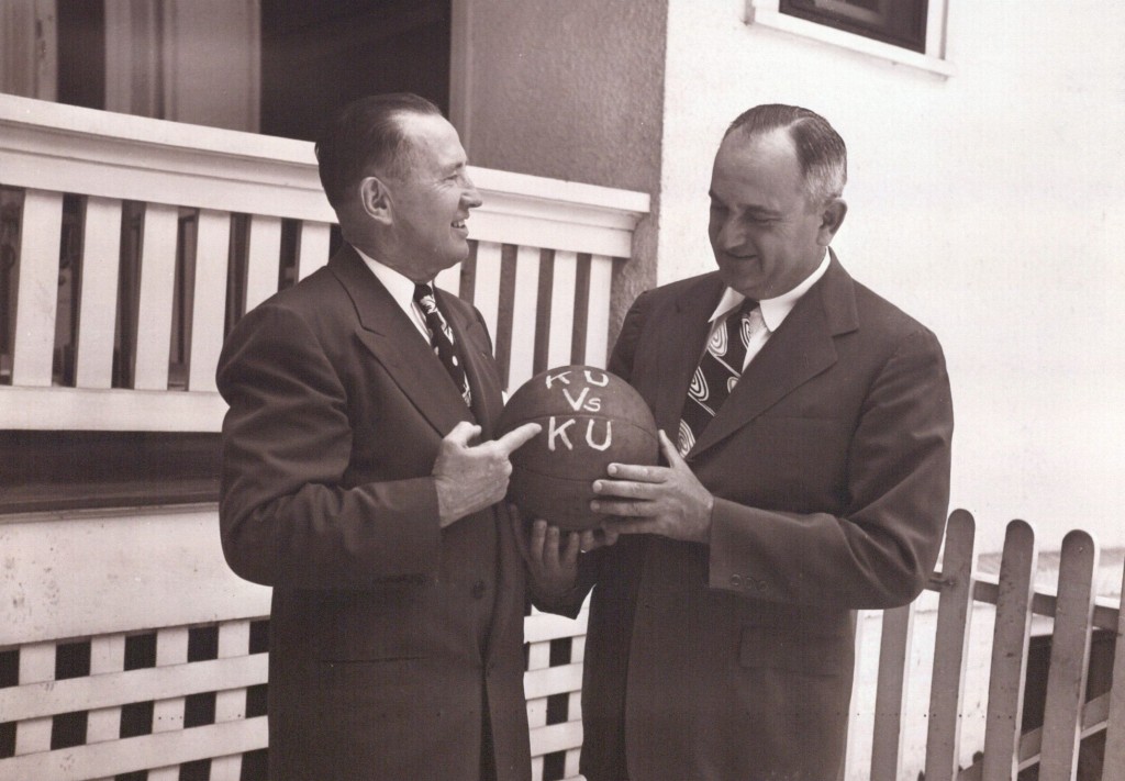 Photograph of Phog Allen and Adolph Rupp