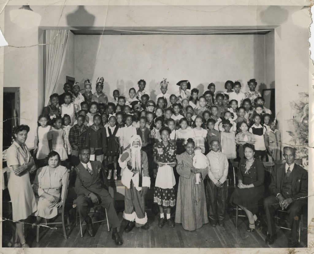 Photograph of Douglass Grade School, Manhattan, Kansas, Christmas 1945
