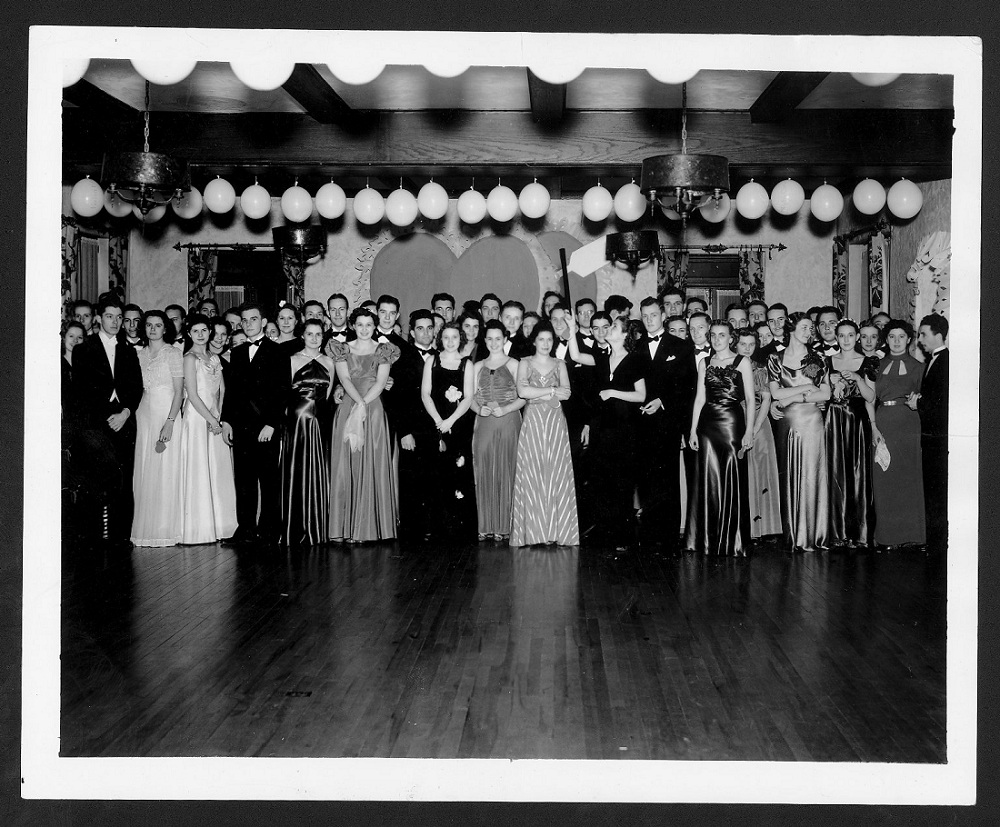 Photograph of a Delta Tau Delta party, 1937-1938