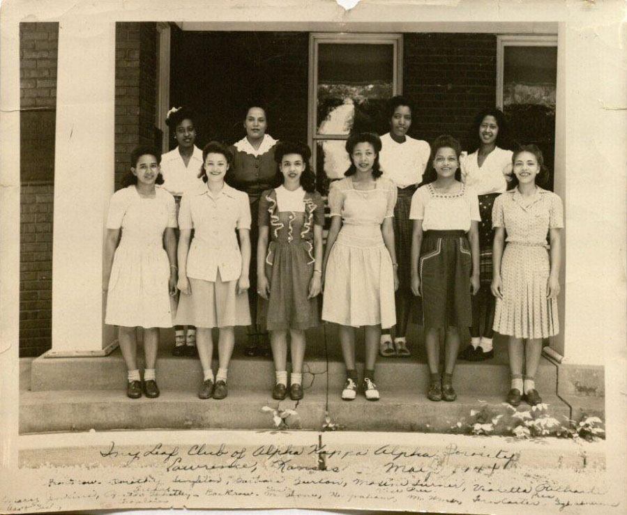 Photograph of the Alpha Kappa Alpha, Delta Chapter Ivy Leaf Pledge Club, 1944