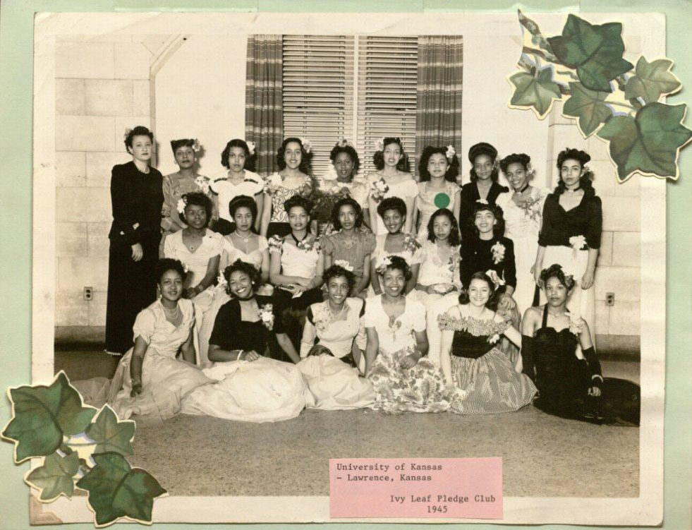 Photograph of the Alpha Kappa Alpha, Delta Chapter Ivy Leaf Pledge Club, 1945