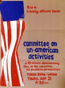 Flyer from Wilcox Collection depicting American flag