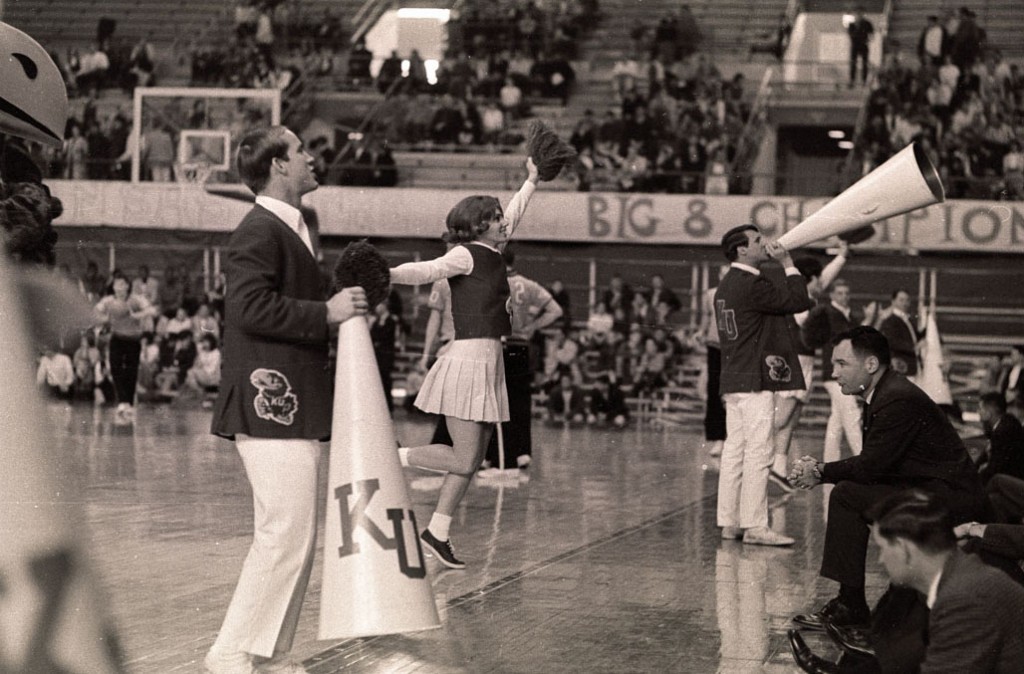 Photograph of KU cheerleaders, 1964-1965