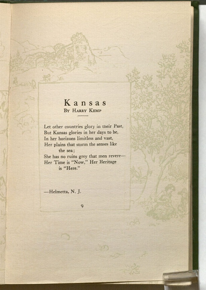 Harry Kemp's "Kansas" from Sunflowers: A Book of Kansas Poems (1914)