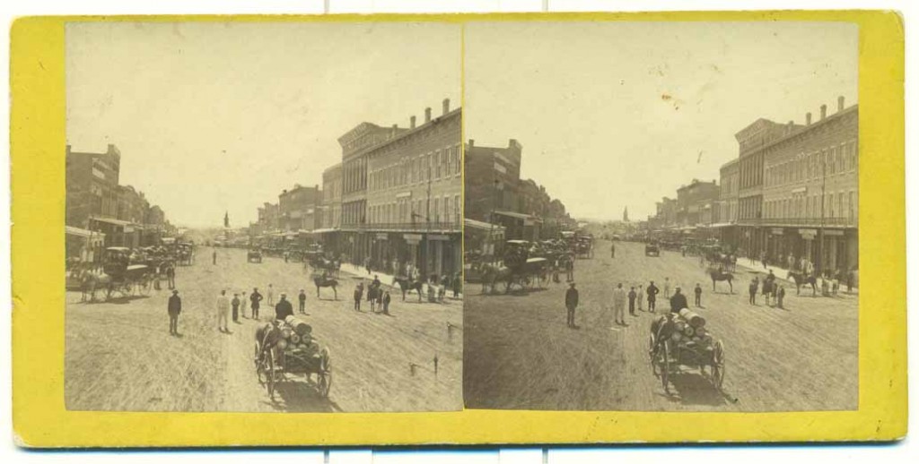 Photograph of Massachusetts Street, Lawrence, Kansas, 1867