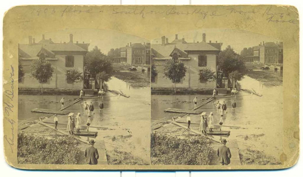 Photograph of a flood in Abilene, Kansas, 1903