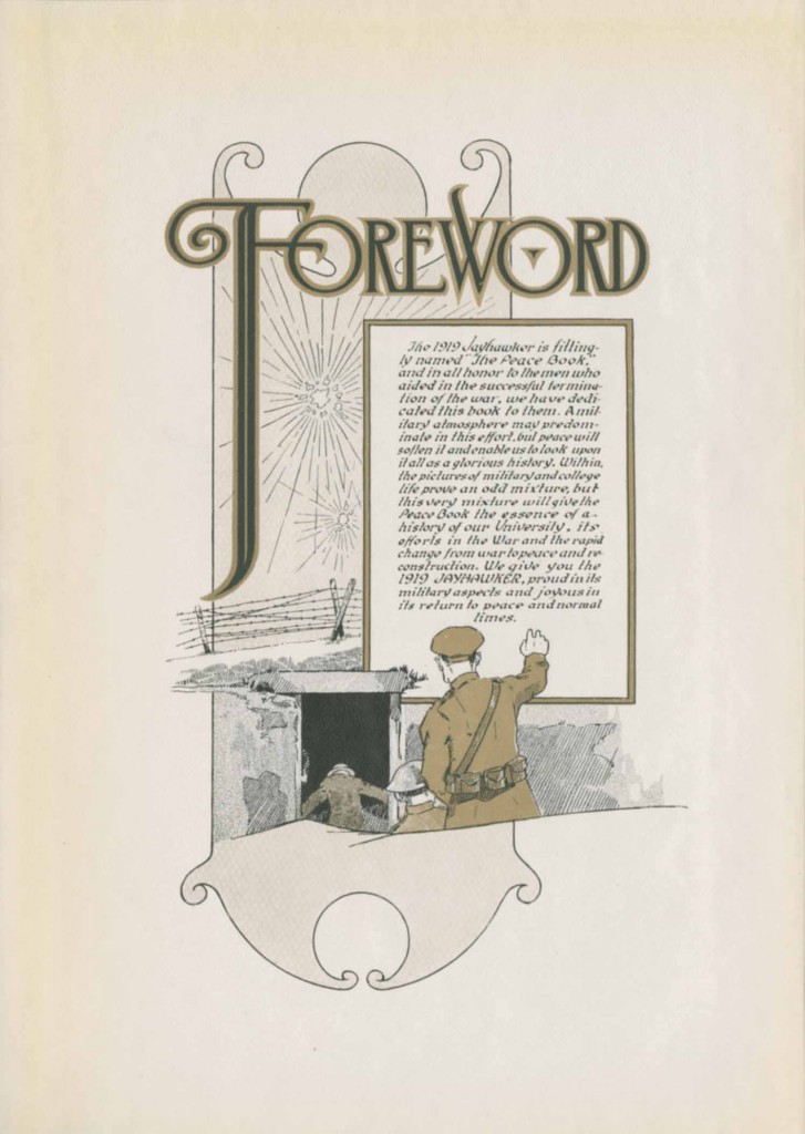 Image of Jayhawker yearbook foreword, 1919