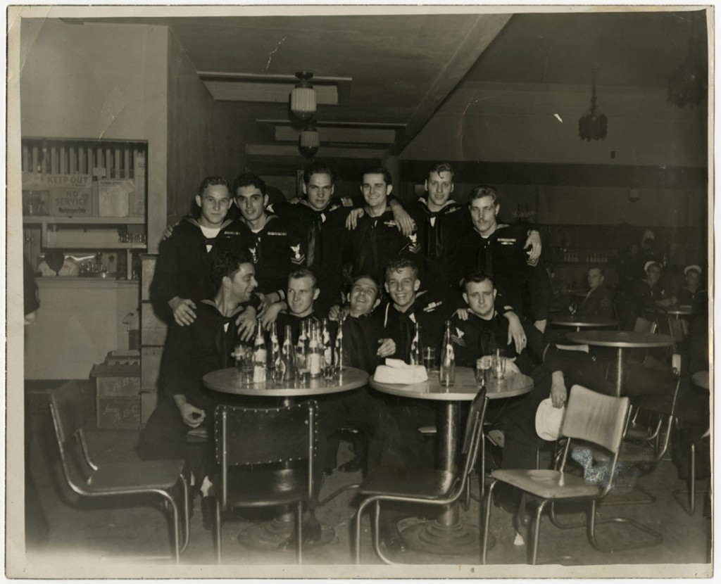 Photograph of Leo W. Zahner, Jr. and other sailors, 1946