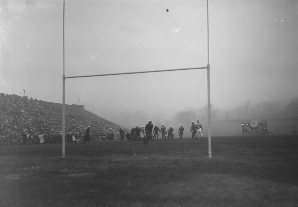 Photograph of a football game versus Oklahoma, 1946