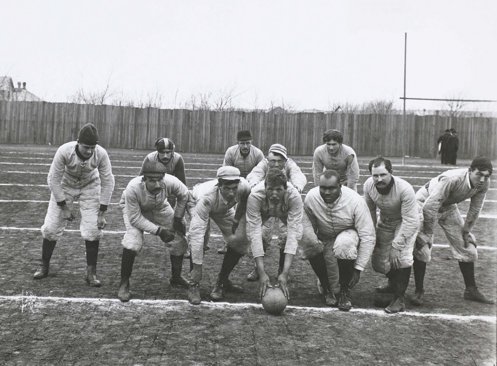 Photograph of a football team on Thanksgiving Day, Fort Riley, Kansas, 1896