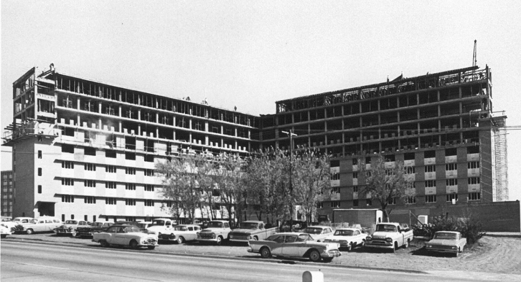 Photograph of construction on McCollum Hall, 1965