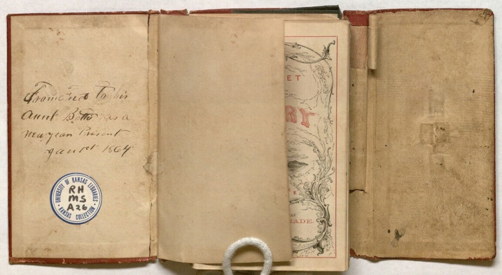 Image of Elizabeth Duncan's diary, inscription