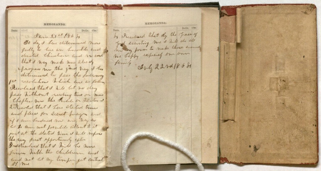 Image of Elizabeth Duncan's diary, New Year's resolutions