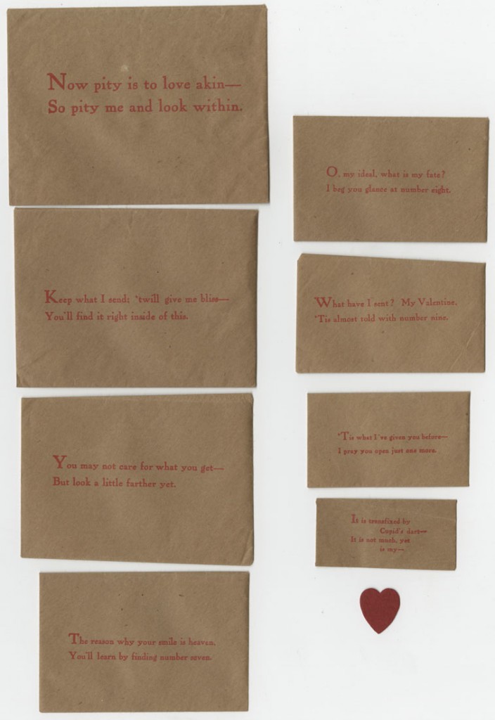 Image of nested valentines to Mayrea Noyes, 1911