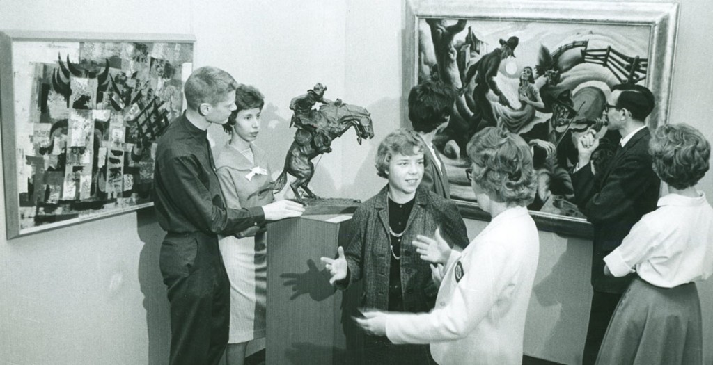 Photograph of a Museum of Art exhibition opening, 1962