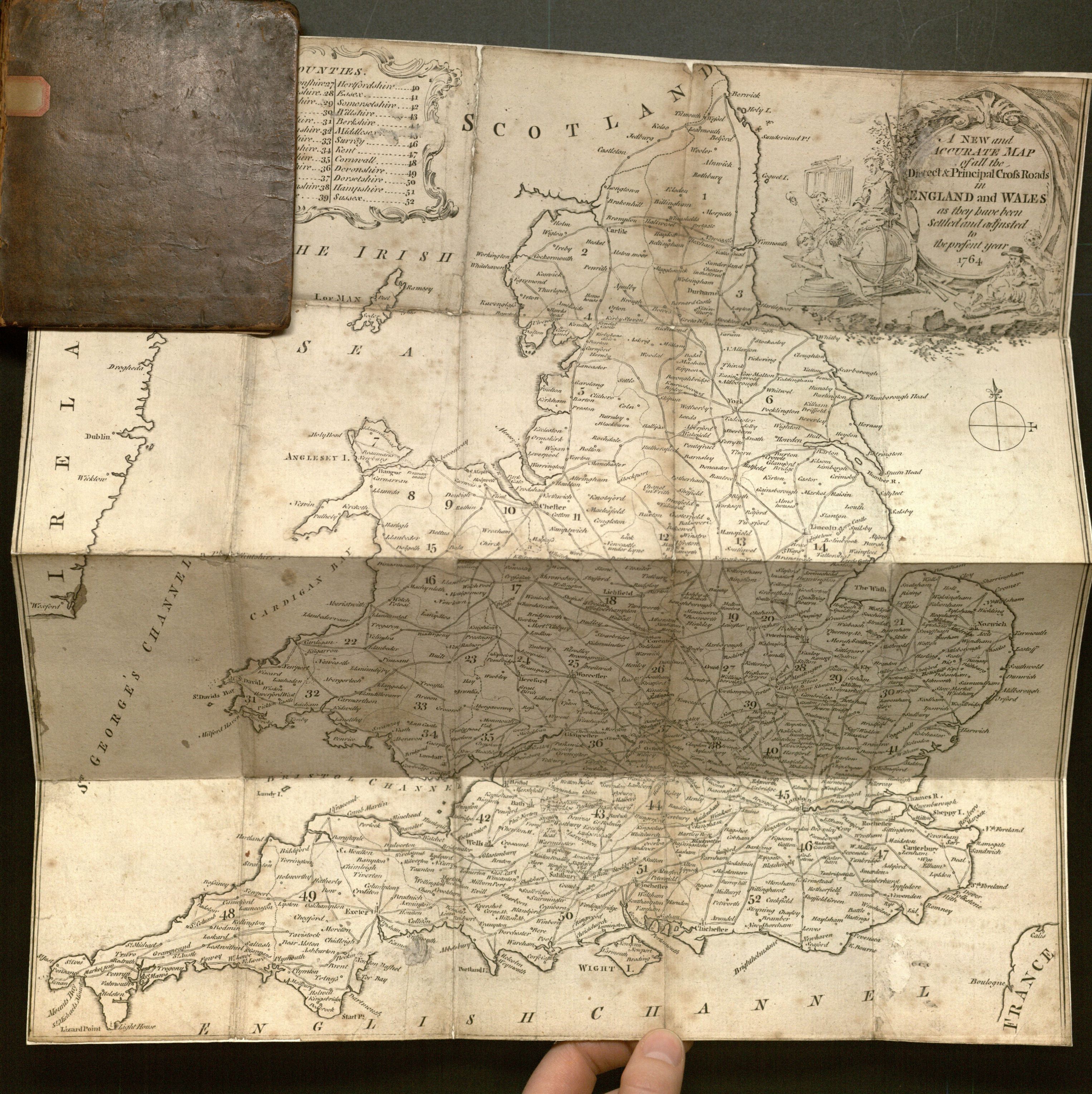 Open map for The traveller’s pocket-book: or, Ogilby and Morgan’s book of the roads improved and amended. 