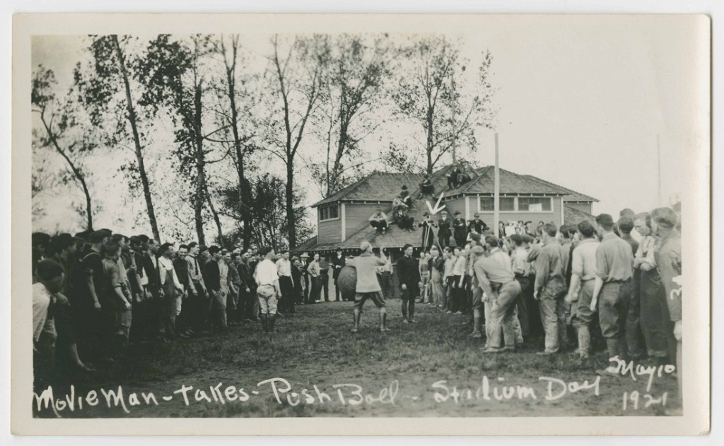 Phototograph of Stadium Day pushball contest, 1921