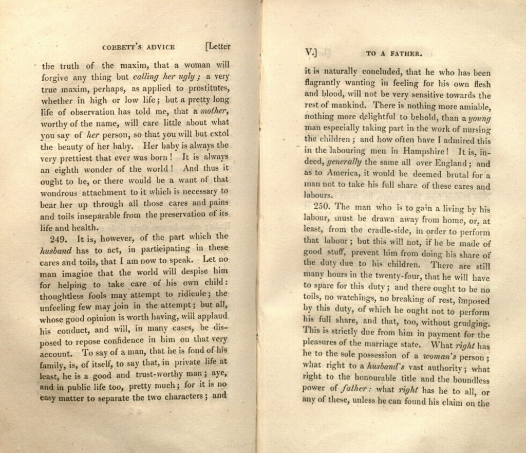 Image of William Cobbett, Advice to Young Men, And (Incidentally) to Young Women, section 249, 1829
