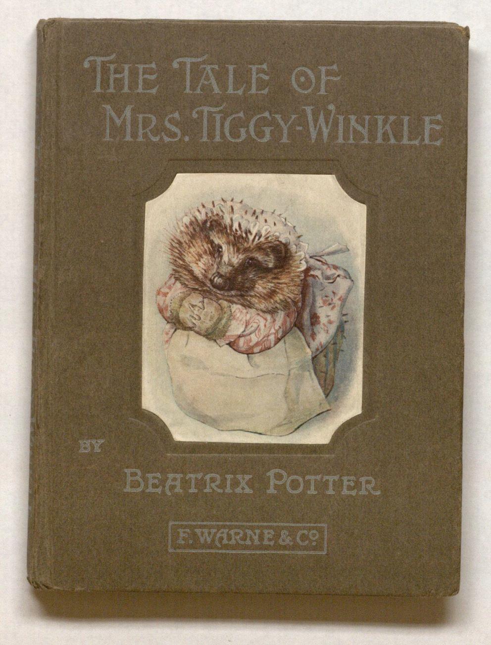 Front cover of Beatrix Potter’s The tale of Mrs. Tiggy-Winkle published in New York by Frederick Warne & Co. in 1905.