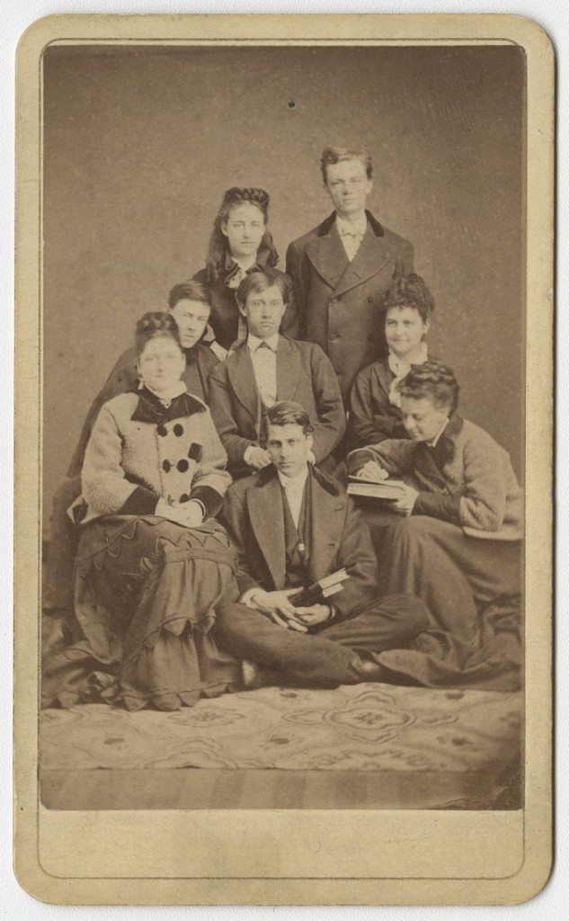 Photograph of a group of KU students, 1874
