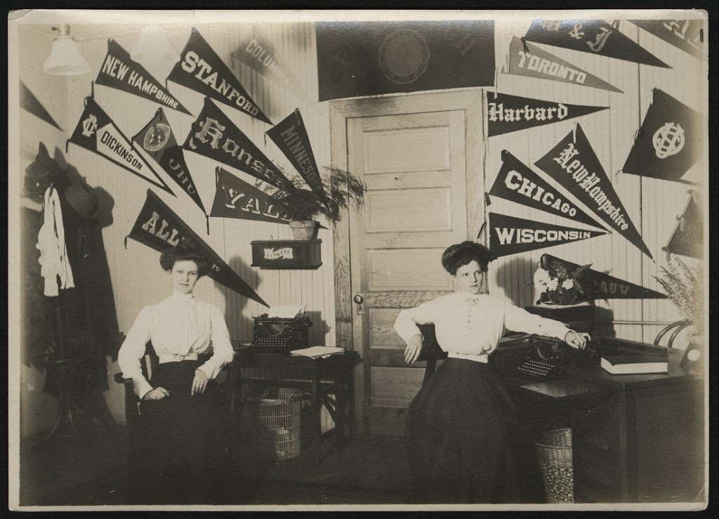 Photograph of a KU student room, 1912