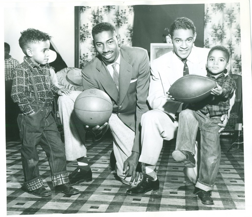 Photograph of Wilt Chamberlain and John Traylor, December 1955