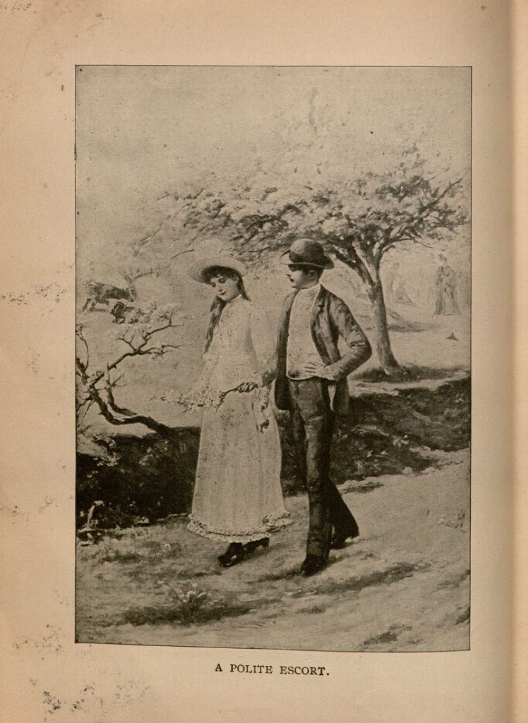 Book illustration, "A Polite Escort," 1896