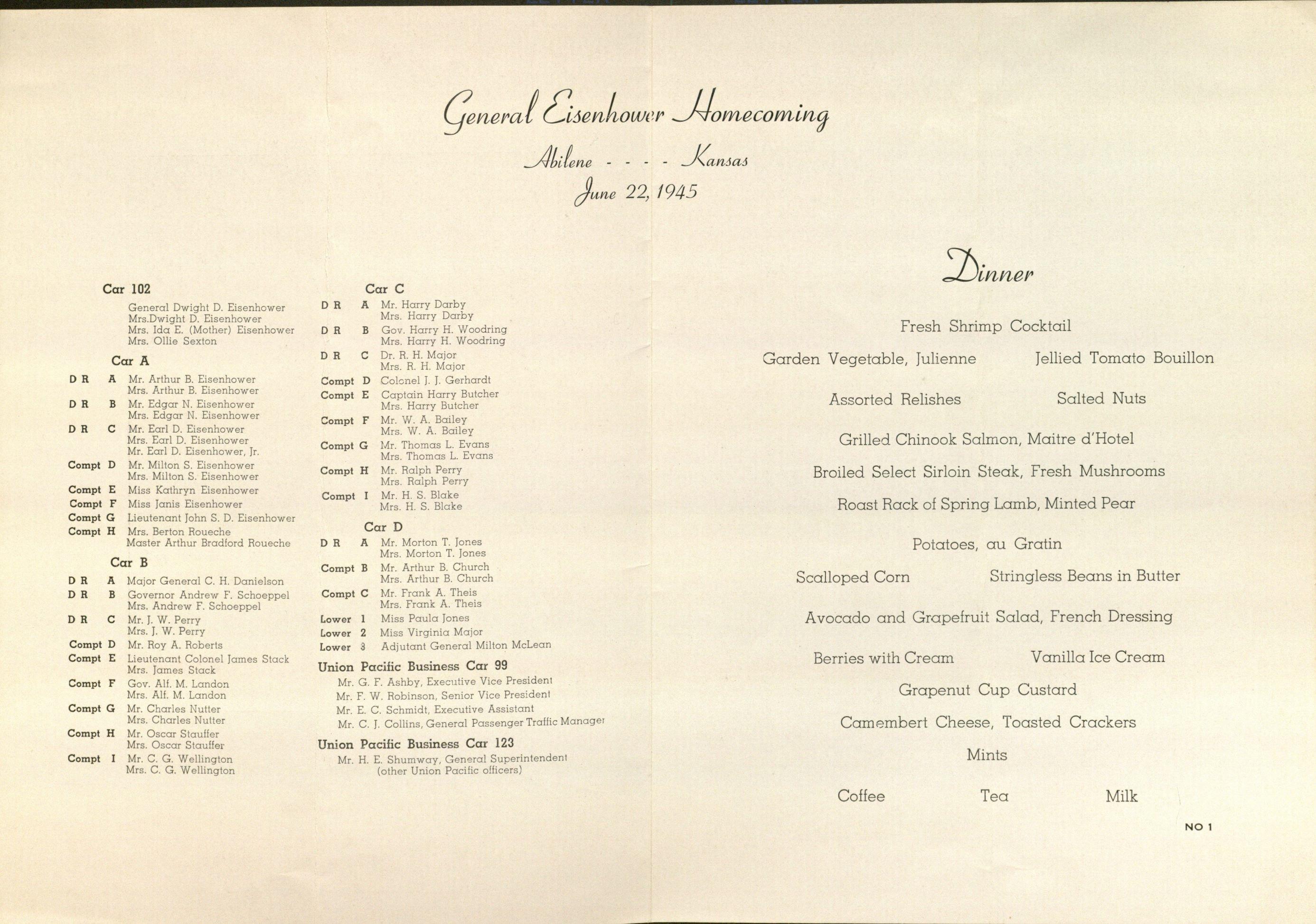 Eisenhower Seating Chart